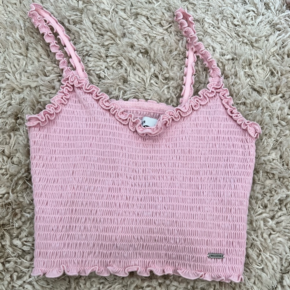 Hollister pink crop top